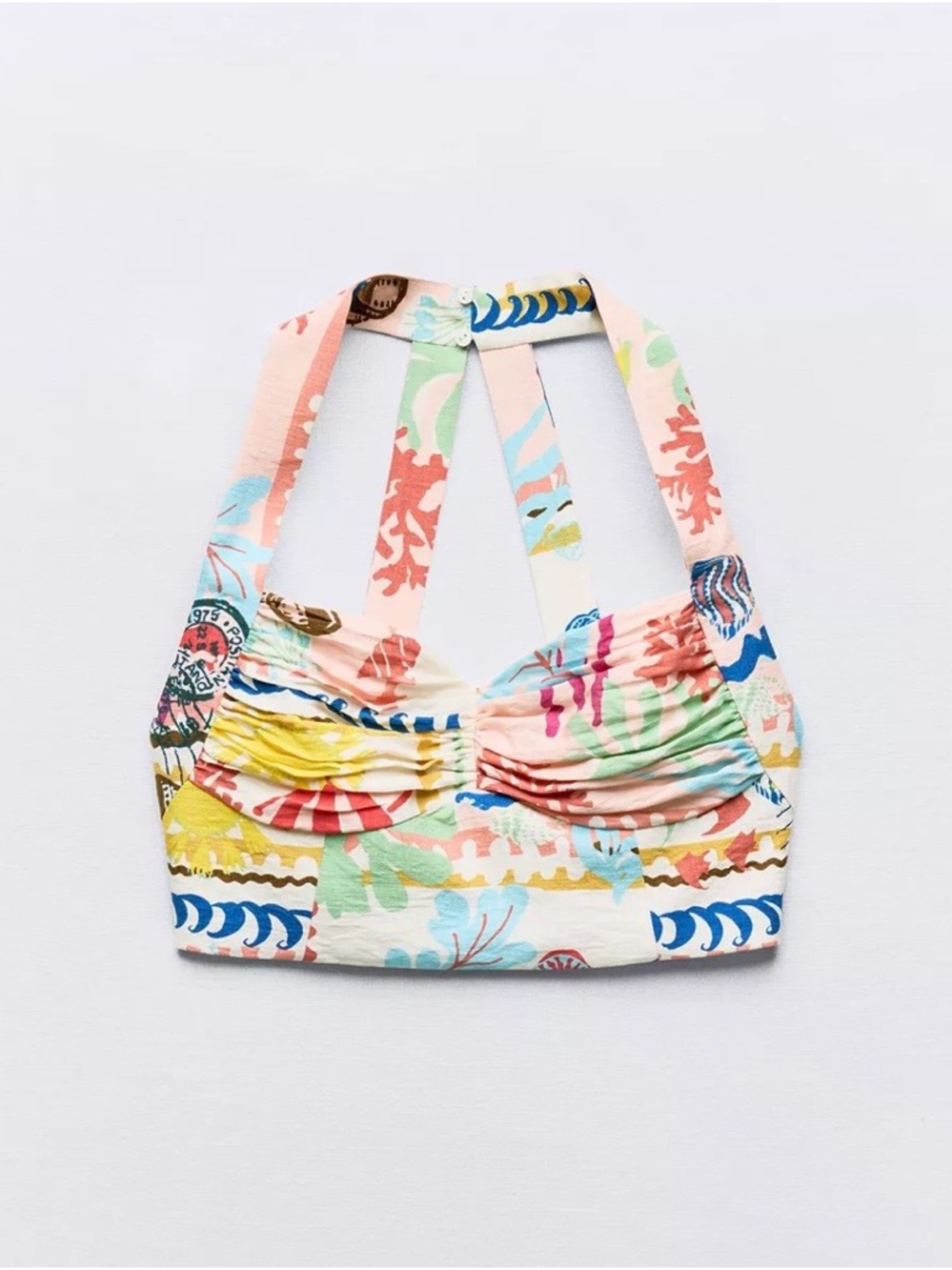 ZARA Patchwork Print Top & Cape Skirt Set | Size M and L | NWOT - Picture 7 of 13